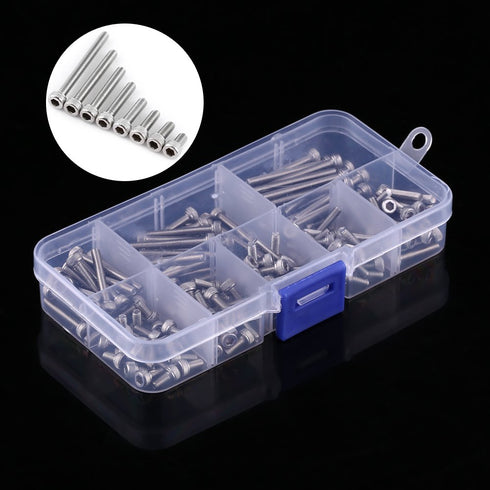 M3 Cap Head Screws, 100pcs M3*6/8/10/12/16/20/25/30 304 Stainless Steel Metric Thread Hex Socket Cap Head Screws Bolts Machine Fastener Tools for ...