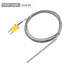 MECCANIXITY K Type Thermocouple with Plug, Meter Temperature Sensor Probe 0 to 600°C(32 to 1112°F) Stainless Steel, 5x100mm 6.6ft Wire...