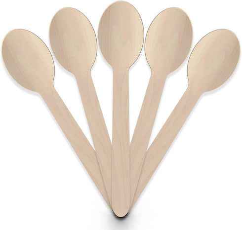 Disposable Wooden Spoon | Eco Friendly, Biodegradable, Compostable, Eco-Friendly (140MM)...