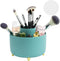 Makeup Brush Holder Organizer with Mat, 5 Slots Lazy Susan Cosmetic Organizers, Skin Care Organizer, 360° Rotating Makeup Organizer for Vanity, Co...