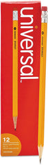 Universal UNV55400 HB #2 Woodcase Pencil - Black Lead/Yellow Barrel (1-Dozen)...