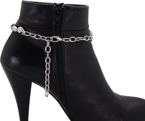 Women Western Fashion Boot Silver Metal Chain Bracelet Shoe Anklet Scorpion Charm Jewelry Accessory...