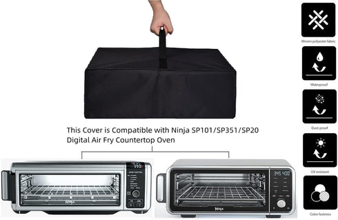 Air Fry Countertop Oven Dust Cover,Heavy Duty Waterproof,Compatible With Ninja SP101/SP351/SP201 Digital Air Fry Countertop Oven (Black)...