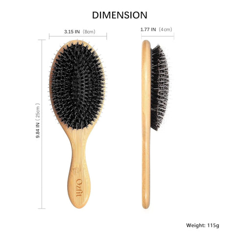 Hair Brush, Boar Bristle Hair Brushes for Women men Kid, Boar & Nylon Bristle Brush for Wet/Dry Hair Smoothing Massaging Detangling, Everyday Brus...