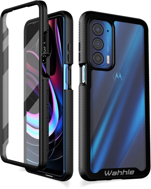 wahhle Compatible with Motorola Edge 5G UW Case, Built in Screen Protector Full Body Shockproof Slim Fit Bumper Protective Phone Cover for Edge 20...