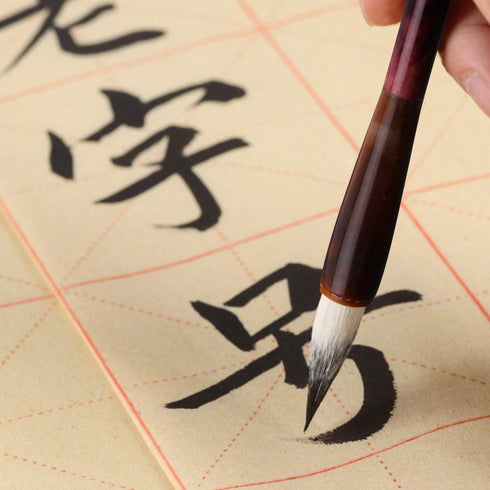 MEGREZ Chinese Calligraphy Brush Kanji Japanese Art Sumi Writing Painting Drawing Practicing Brush for Students and Beginners, Wolf Sheep Mix Brus...