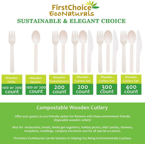 Disposable Wooden Spoons, 100 Piece, 6" Length Wooden Utensils Wooden Cutlery in Paper Box...