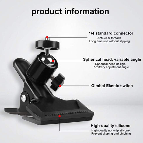 Mr.Power Guitar Bass Head Phone Holder Live Broadcast Bracket Clip Compatible with iPhone, Compatible with Samsung Smart Phones (Guitar Head Phone...