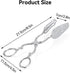9in Vintage Salad Tong for Serving, Zinc Alloy Silver Food Serving Tongs Salad Steak Clip Buffet Tongs for Buffet Catering Bread BBQ, 8.5x4.5in...