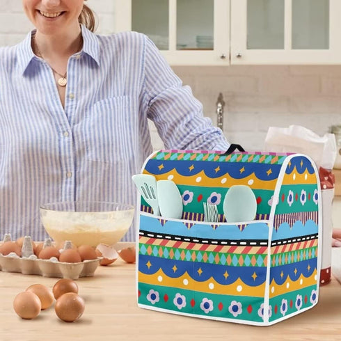 Aztec Geometric Kitchen Aid Mixer Cover Stand Mixer Cover Compatible 4.5-5 Quart(14.9"H x10.8"W x14.5"L) Mixers Flower Kitchen Aid Mixer Accessori...