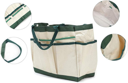 ChengHao Garden Tool Bag & Gardening Bag, Garden Tool Organizer with 8 Gardening Tool Storage Pockets16.9" x 5.1" x 10"(Tools NOT Included)?wh0000...