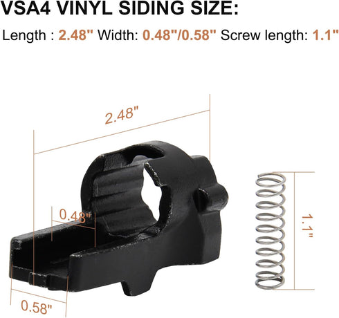 VSA4 Vinyl Siding Adaptor Kit Compatible with RN46-1 Coil Roofing Nailer, Siding Nailer Kit with Spring...