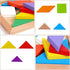 3 otters Wooden Tangrams Puzzles, 4 Pack Educational Tangrams Shapes Puzzle Toys for Kids and Adults, STEM Montessori Wood Toy, Brain Logic Blocks...