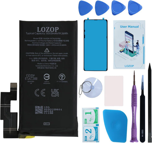 for Google Pixel 6 Pro Battery Replacement Kit, Replacement Battery for Google Pixel 6 Pro Model GLUOG, G8VOU with Repair Tools Kit and User Manua...