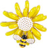 Gyn&Joy Gold Tone Yellow Sun Flower Enamel Daisy Honey Bee Brooch...