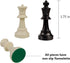 Juegoal Plastic Chess Pieces Only, 32 Pieces Each Chessmen Pieces, 3.75 Inch King Figures Chess Game Pawns Figurine Pieces, Replacement of Missing...
