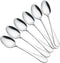VANRA 6-Piece Dinner Spoons Set Soup Spoons Heavy Duty Stainless Steel Silver Cutlery Set 8 inches (6 spoons)...
