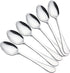 VANRA 6-Piece Dinner Spoons Set Soup Spoons Heavy Duty Stainless Steel Silver Cutlery Set 8 inches (6 spoons)...