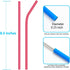 Coson Home Reusable Silicone Drinking Straws Flexible Length 8.5 Inches Diameter 0.25 Inches with 2 Cleaning Brushes for 6-12 oz Yeti/Rtic/Ozark T...