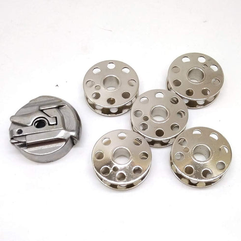 HONEYSEW 1pc 45751(not 45750) Bobbin case+5pcs 45785 bobbins for Singer 221,221k,222,301,301A...