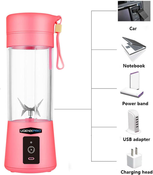 Generic Portable Blender, Purple, USB Rechargeable, Detachable Attachment, 380ml Capacity...