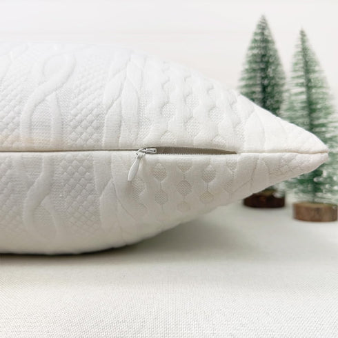 Booque Valley Rectangular Throw Pillow Covers, Pack of 2 Super Soft Elegant Modern Knit Lumber Cushions, Oblong Pillowcases for Sofa Bed Car Chair...