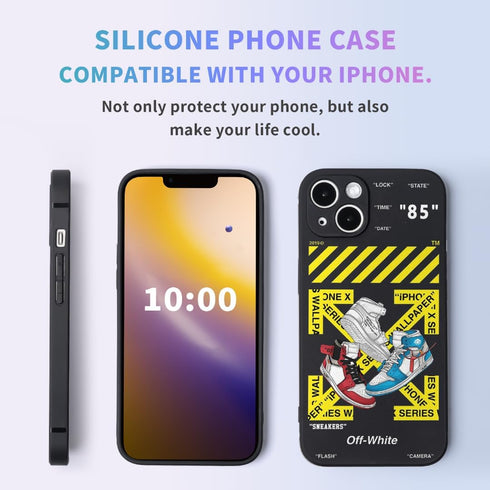 Cool Phone Case for iPhone 15 Plus Case for Boys Men Basketball Sneaker Street Aesthetic Shockproof Sports Designer Cases Compatible with iPhone 1...