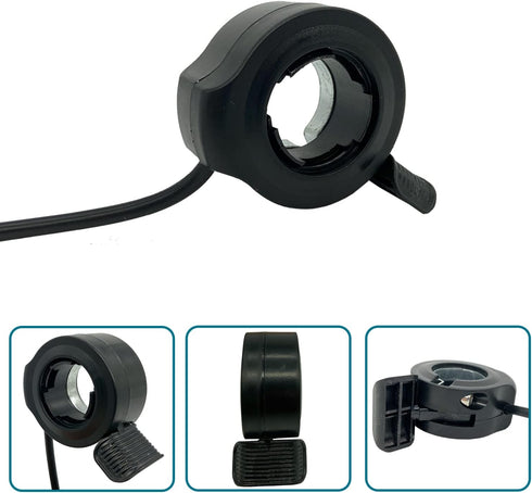 Electric Bike 130X Thumb Throttle Compatible with Left and Right-Handed Ebike Throttle 12V/24V/36V/48V/52V/60V/72V Universal Voltage Electric Bicy...