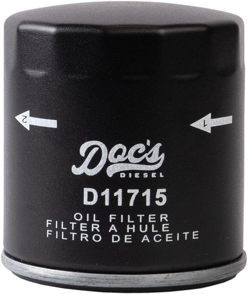 Doc's Diesel Oil Filter D11715 | Compatible with Chevrolet/GMC 3.0L Duramax 2020+ | Replaces PF66...