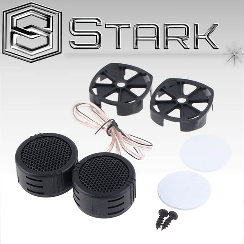 Stark Industries High Performance 500 Watt Max Power Neodymium Silk Dome Tweeters - 4 Pairs Super High Frequency Mini Car Audio...
