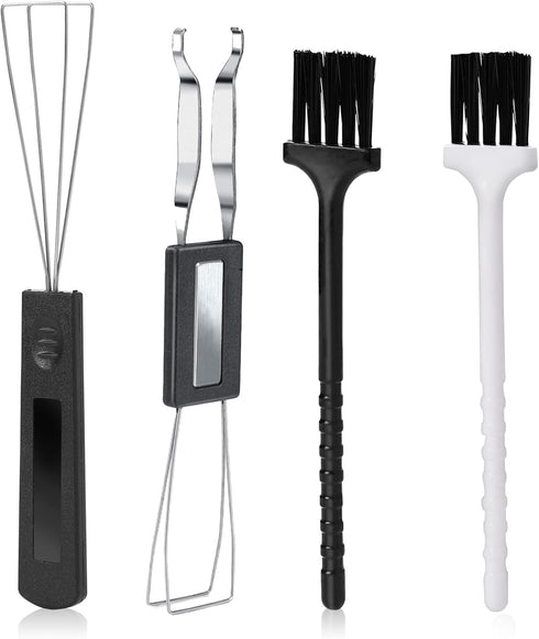 2PCS Keycap Puller and Switch Puller with 2PCS Keyboard Brush, Keycap Remover Switch Puller Mechanical Stainless Steel Keyboard Remover Keyboard C...