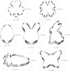 LUBTOSMN Shamrock Easter Cookie Cutter Set-3 Inches-7 Piece-Shamrock, Egg, Bunny, Carrot, Flower, Butterfly, Bunny Face, Easter Cutter Fondant Mol...
