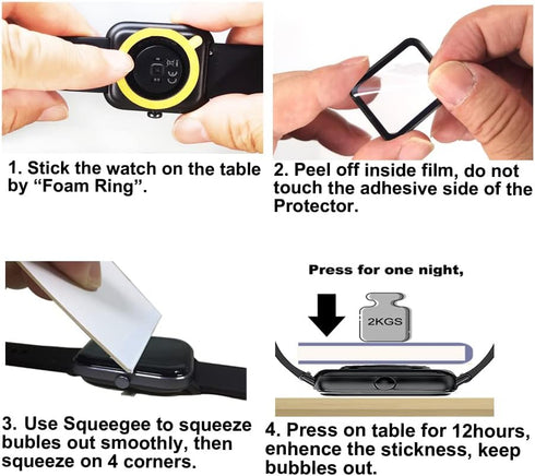 Compatible with OYV TGW101 1.83”, 3D Smart Watch Screen Protectors, 3 Piece, Full Coverage, Anti-shatter...