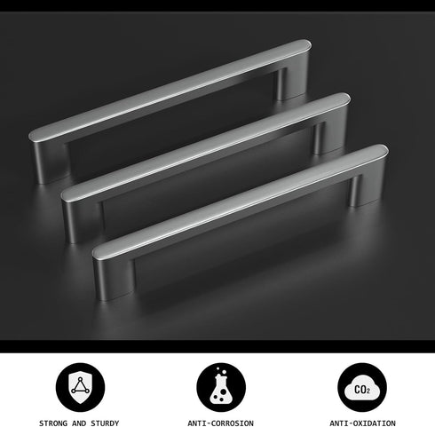 homdiy 5 Pack Brushed Nickel Cabinet Pulls 5 inch Hole Center Nickel Kitchen Cabinet Pulls Drawer Handles for Dresser Cupboard Living Room...