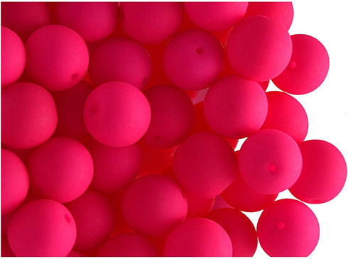 SCARA 100 pcs Czech Glass Round Beads 0.31 inches (8mm), Warm NEON (UV Active) Glass beads for Jewelry and Bracelets Making, Beads for Bracelets, ...