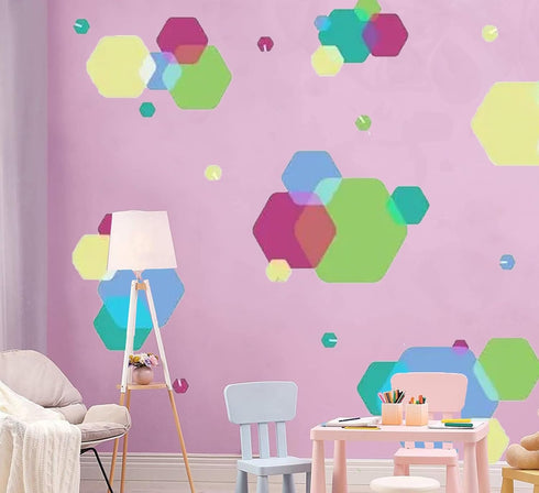 5pcs Reusable Painting Stencils,Plastic Art Craft Templates on Wood Wall Fabric Paper Home Décor DIY 4" to 12" (Hexagon)...