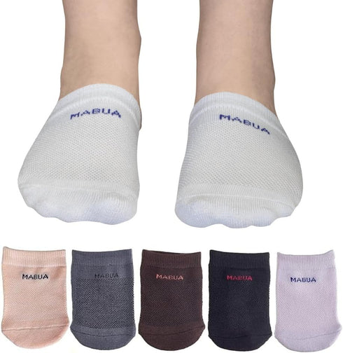 MABUA 8 Pairs Toe Socks Women No show Invisible Inside Shoes Non Skid Half Socks...