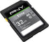PNY 32GB Elite Class 10 U1 V10 SDHC Flash Memory Card - 100MB/s, Class 10, U1, V10, Full HD, UHS-I, Full Size SD...