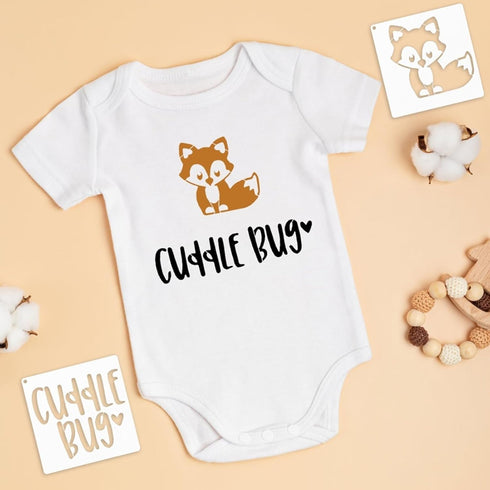 Varku 22 PCS Baby Shower Stencils PET for Onesie, Infant One-piece Deorative Kit Lovely Cartoon, Boy Girl Baby Shirt Fabric Stencils for Clothes, ...
