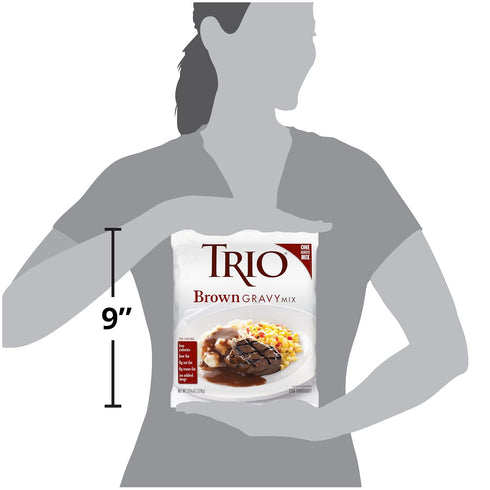 Trio Gravy Mix, Brown Gravy, Holiday Roasts, Dehydrated, Just Add Water, 13.37 oz Bag...