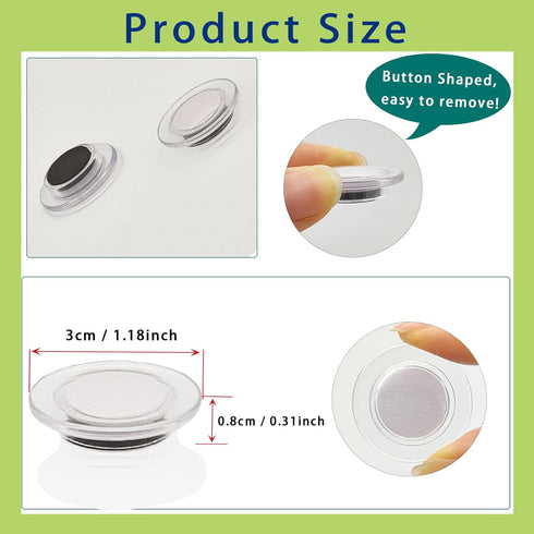 Fridge Magnets, 14 Pack Refrigerator Magnets Strong Magnets Small Magnets, Whiteboard Magnets, Heavy Duty Magnets, Round Cute Mini Magnets for Whi...