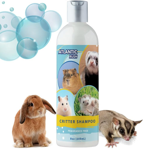 Critter Shampoo for Small Pets - 8oz Small Animal Fragrance Free Shampoo - Pet Shampoo for Small Critters Including Ferrets, Guinea Pigs, Rabbits,...