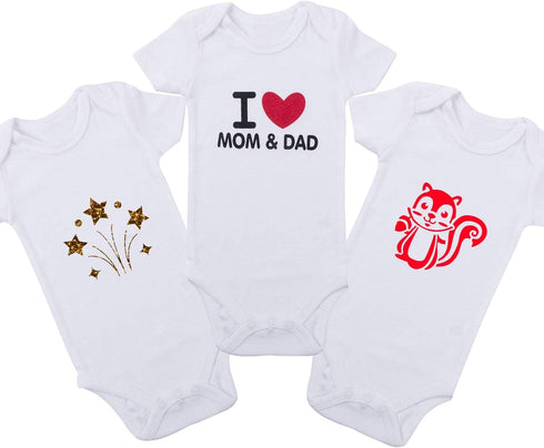 16 Pack Stencils for Baby Shower Cute Onesie Stencil Kit for Fabric Paint Baby Shower Stencils for Painting Bodysuit...