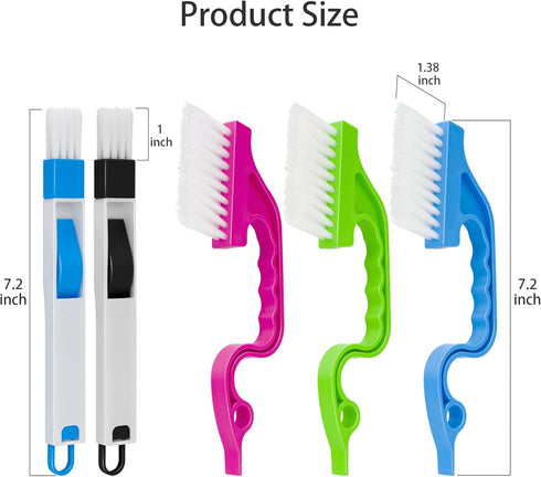 Hand-held Groove Gap Cleaning Tools, Window Track Cleaning Brush, Crevice Cleaning Brushes for Deep Cleaning Door Window Track, Seams, Etc....