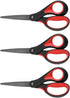 LIVINGO 8" Premium Scissors for Office, Multipurpose Titanium Non-Stick Craft Scissors for DIY, Sharp Stainless Steel Blades Comfort Grip, 3 Pack...