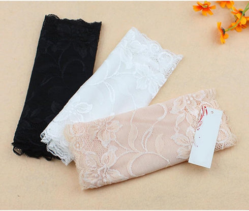 LUOEM 3pcs Women's Floral Lace Tube Top Stretchy Strapless Non-Padded Bandeau, Black, White, Skin, X-Large...