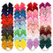 jollybows 40pcs Baby Girls Hair Bows Headband Nylon Hair Band Elastic Hair Accessories for Kids Infants Toddlers...