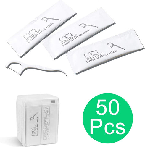 50 Count,Individually Wrapped Micro Dental Floss (50 Pcs)...