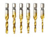 Titanium Combination Tap Drill Bit Set 6 Pcs Multi-Function Bit Set...