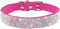 Small Dog Collar with Rhinestone Crystal Diamond Colorful Bling Girl Puppy Cat Collars (L, Hot Pink)...